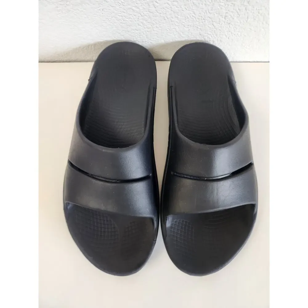 OOFOS Ooahh Recovery Slide Sandals Black Men 13.5